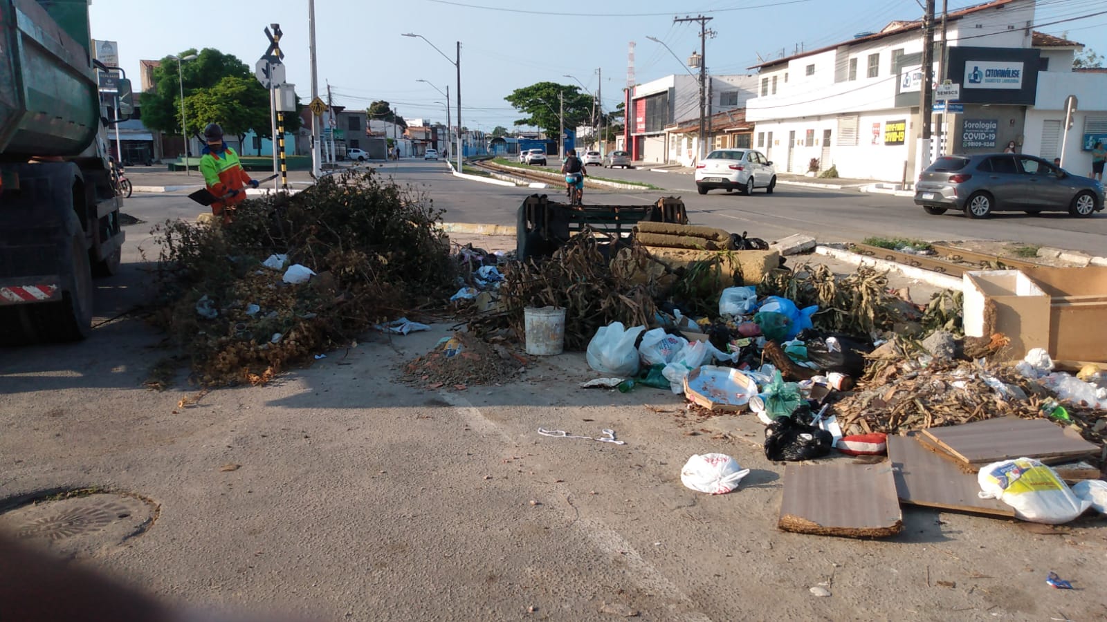 Ponto crônico de descarte irregular bairro de Jaraguá. Foto: Ascom Sudes